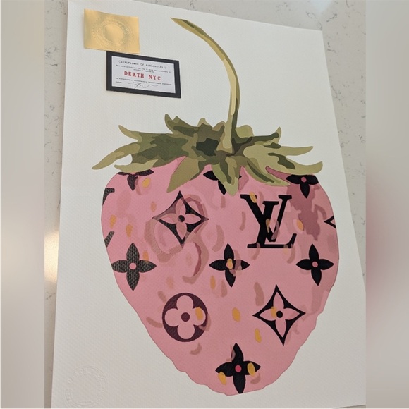 Rare DEATH NYC Limited Edition Louis Vuitton Strawberry Statement Print Signed - Picture 6 of 9